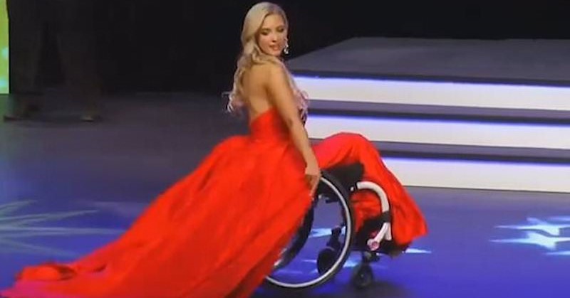 Madeline deed in rolstoel mee aan missverkiezing afbeelding nieuwsbericht