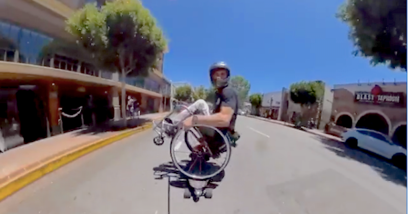 Evan gaat hard met zijn rolstoel-skateboard afbeelding nieuwsbericht