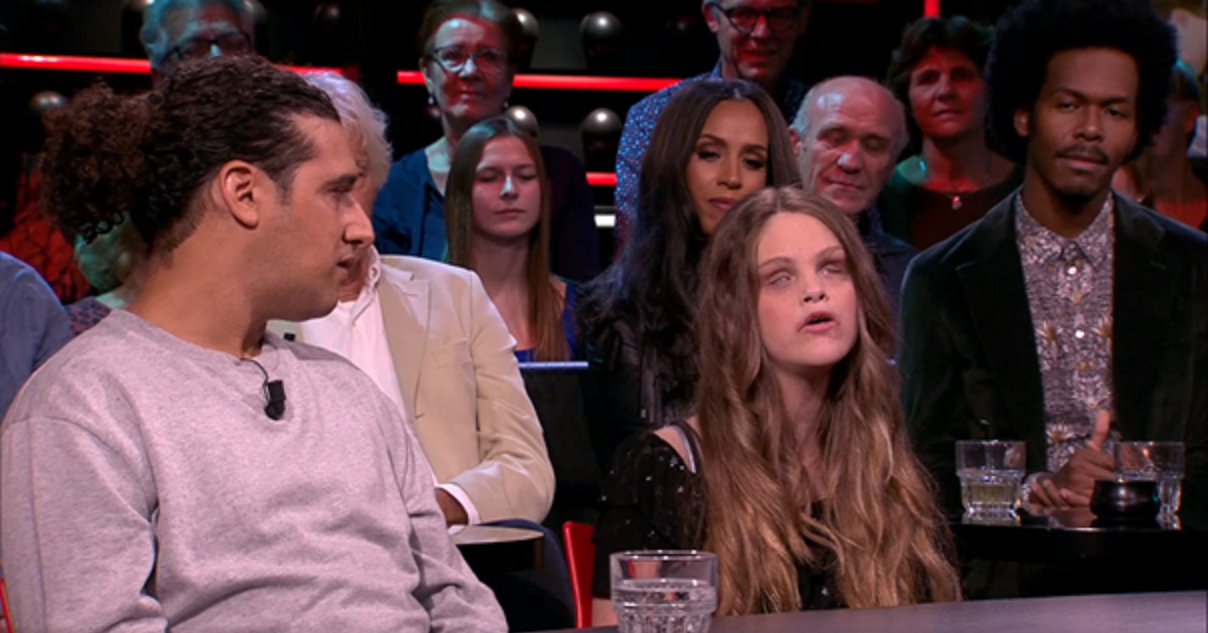 Floor (18, EEC syndroom) samen met haar held op TV afbeelding nieuwsbericht Floor (18, EEC syndroom) samen met haar held op TV afbeelding nieuwsbericht