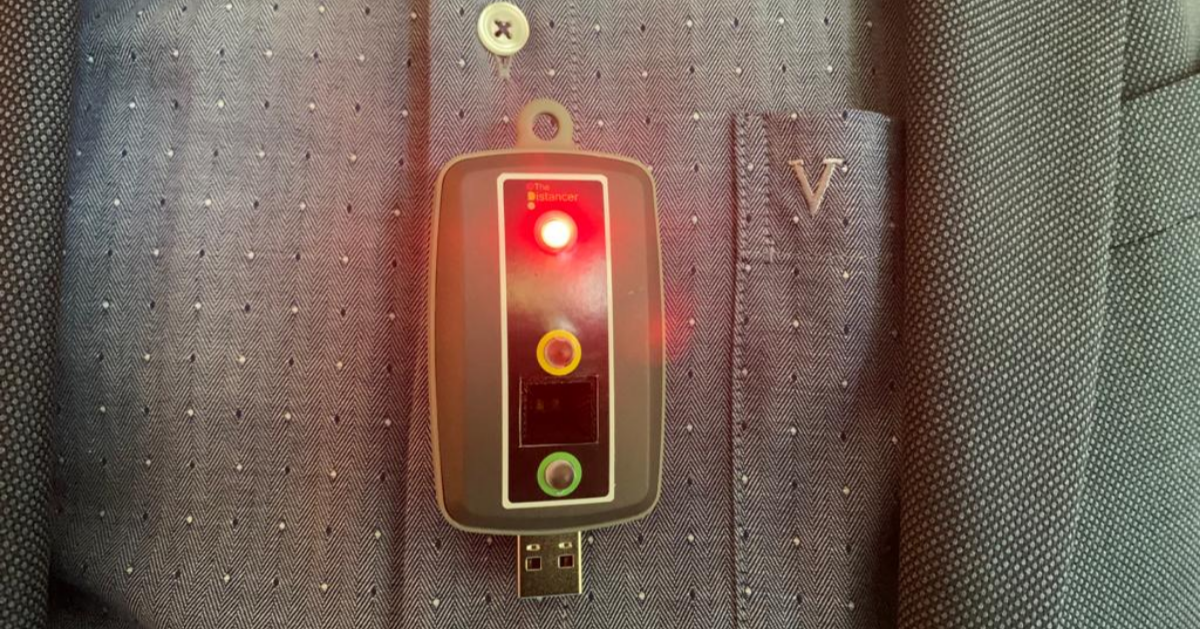 Een broche om 1,5 meter afstand te houden afbeelding nieuwsbericht Een broche om 1,5 meter afstand te houden afbeelding nieuwsbericht