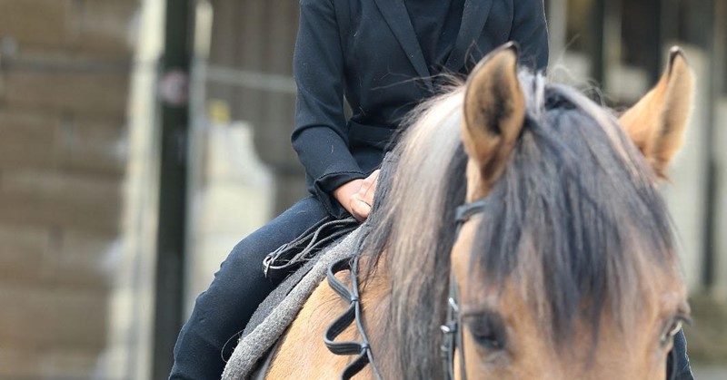 Noa (10) rijdt met minimale ondersteuning op het grootste paard van stal afbeelding nieuwsbericht