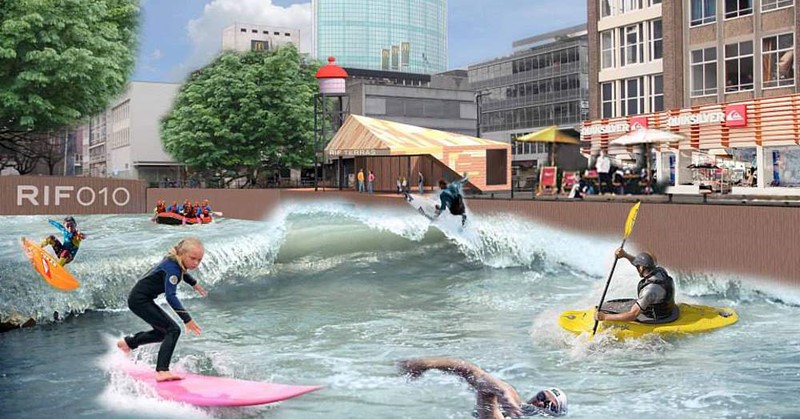 Roos wetgeving wrijving Straks kun je surfen op een grote golf in hartje Rotterdam...