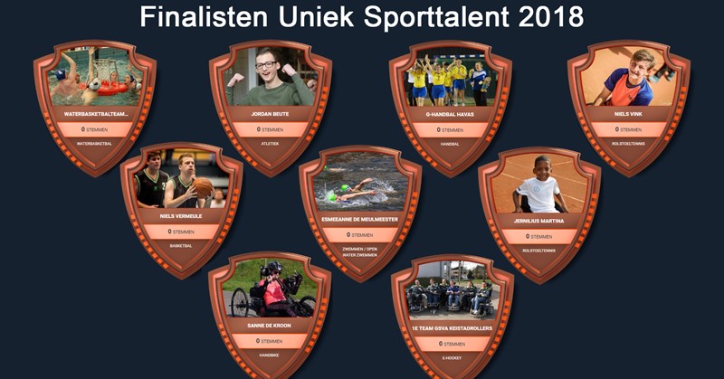 Finalisten Uniek Sporttalent 2018 zijn bekend! afbeelding nieuwsbericht