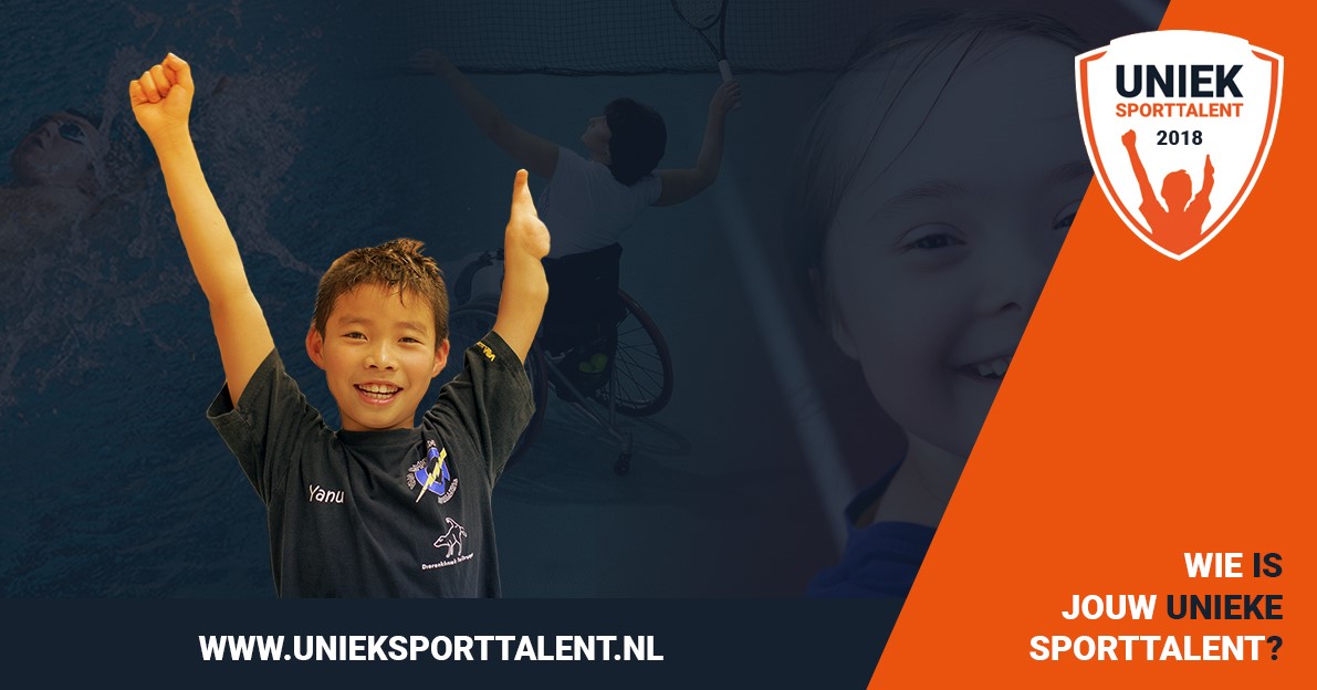 Wie nomineer jij voor de verkiezing Uniek Sporttalent 2018? afbeelding nieuwsbericht Wie nomineer jij voor de verkiezing Uniek Sporttalent 2018? afbeelding nieuwsbericht