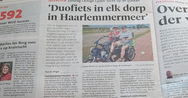 Afbeelding De duo fiets in Nieuw-Vennep is er bijna