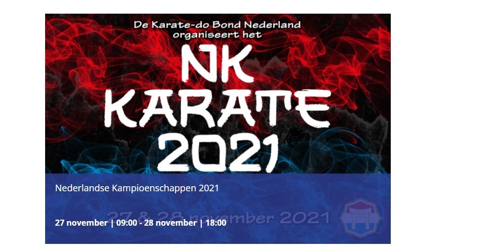 NK Karate 2021 afbeelding nieuwsbericht NK Karate 2021 afbeelding nieuwsbericht