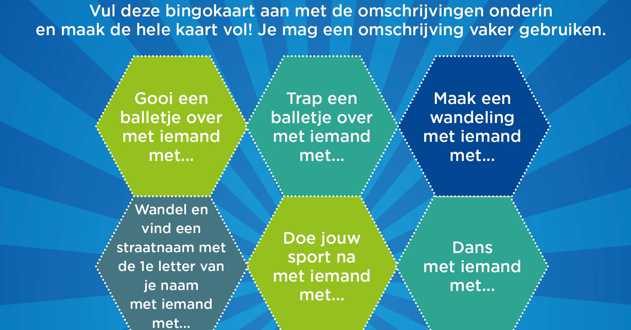 Inclusie Beweeg Bingokaart, bewegen voor iedereen afbeelding nieuwsbericht Inclusie Beweeg Bingokaart, bewegen voor iedereen afbeelding nieuwsbericht