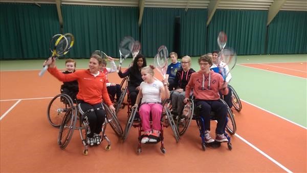 Landelijke Junior clinic dag rolstoeltennis 12 maart 2017 afbeelding nieuwsbericht