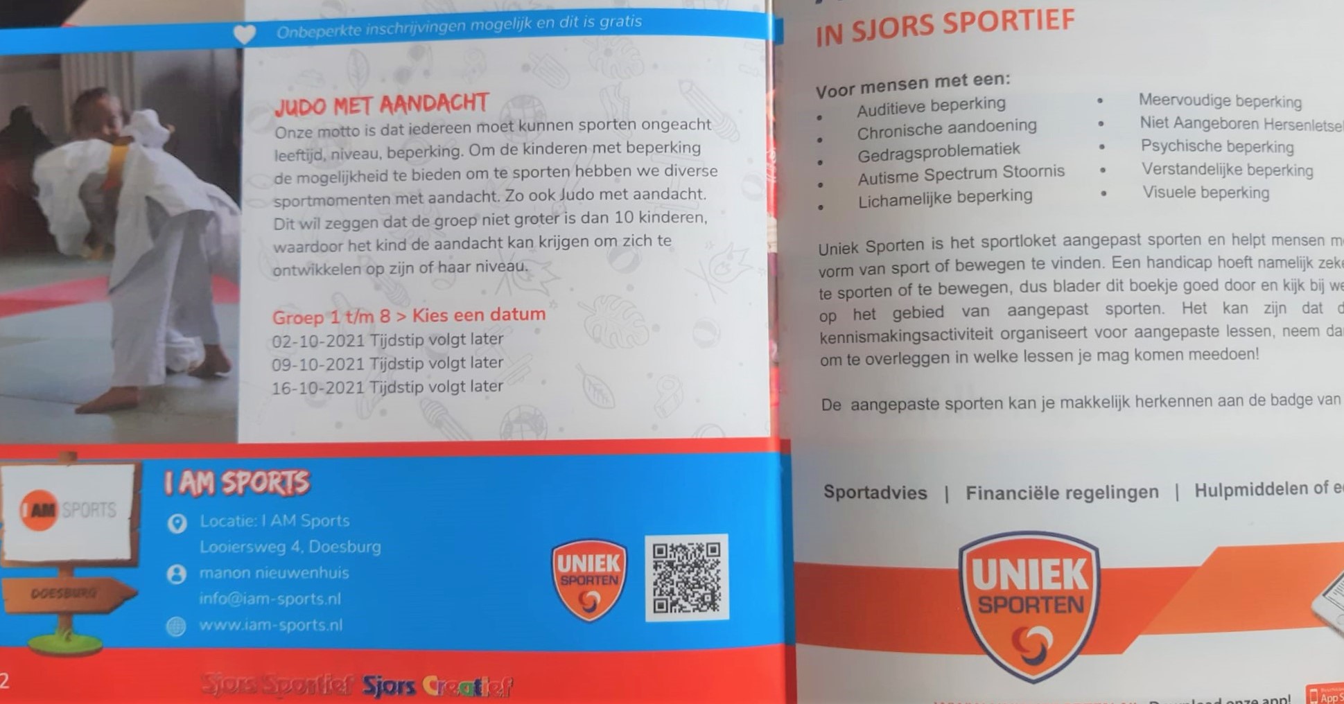 Aangepast sportaanbod ook zichtbaar in Sjors Sportief boekjes afbeelding nieuwsbericht Aangepast sportaanbod ook zichtbaar in Sjors Sportief boekjes afbeelding nieuwsbericht