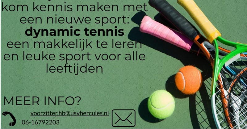 Dynamic Tennis van start bij USV Hercules in Utrecht afbeelding nieuwsbericht