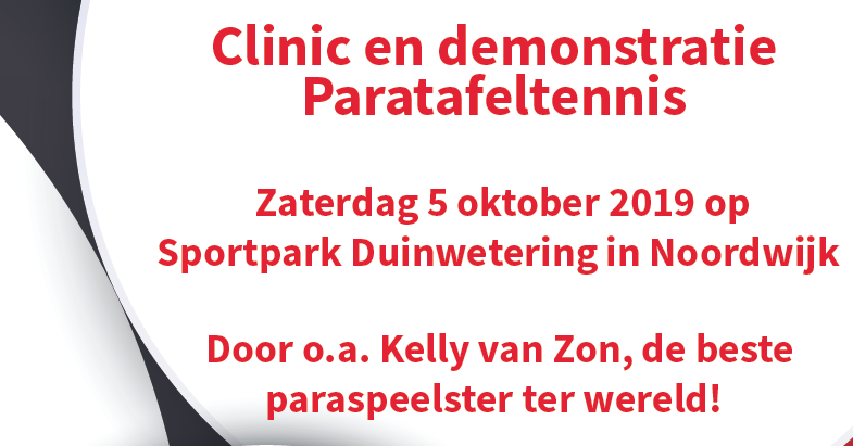 Clinic en demonstratie Paratafeltennis - Noordwijk afbeelding nieuwsbericht Clinic en demonstratie Paratafeltennis - Noordwijk afbeelding nieuwsbericht