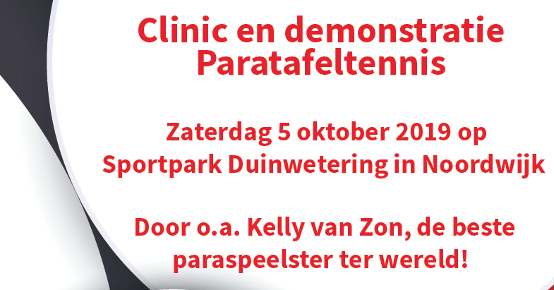 Clinic en demonstratie Paratafeltennis - Noordwijk afbeelding nieuwsbericht