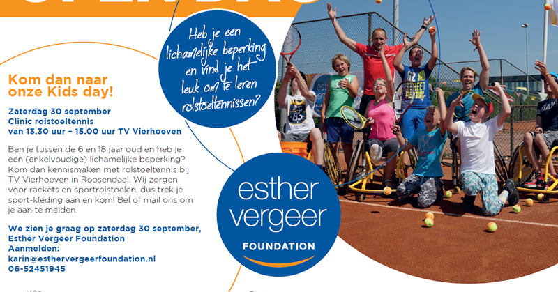 Rolstoelclinic Esther Vergeer Foundation zaterdag 30 september  afbeelding nieuwsbericht