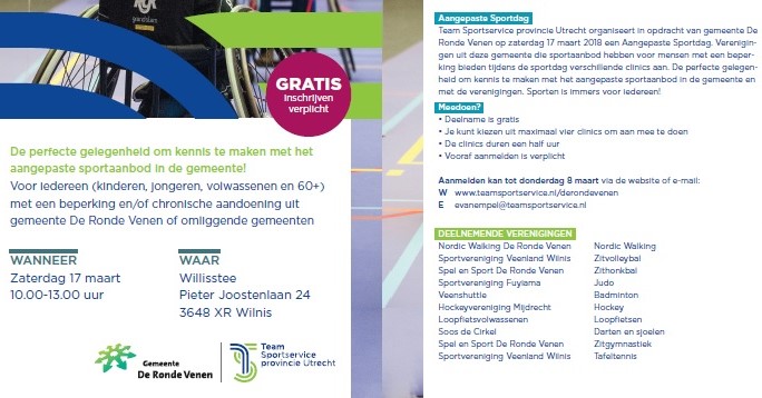 Aangepaste sportdag 17 maart afbeelding nieuwsbericht Aangepaste sportdag 17 maart afbeelding nieuwsbericht