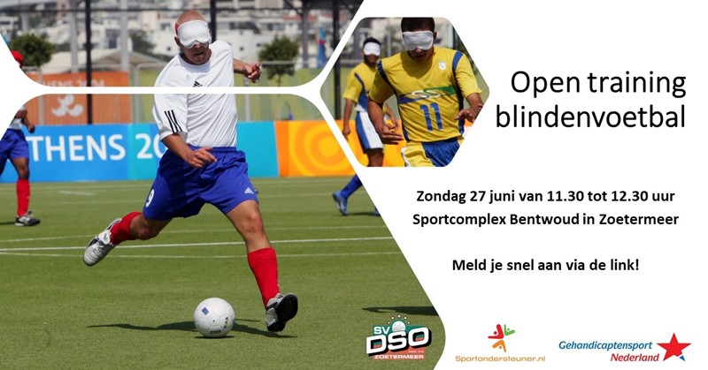 Open training blindenvoetbal Zoetermeer afbeelding nieuwsbericht
