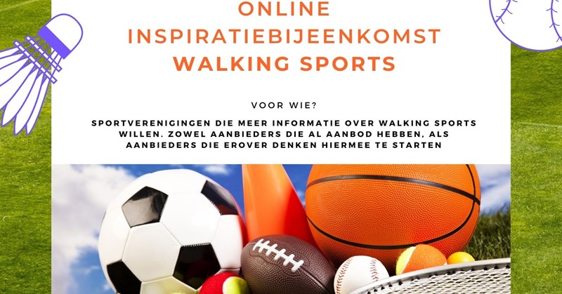 26 november online inspiratiebijeenkomst Walking Sports afbeelding nieuwsbericht