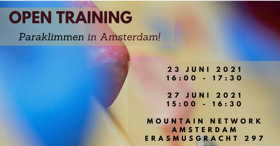 Open paratraining klimhal Amsterdam - 23 en 27 juni afbeelding nieuwsbericht Open paratraining klimhal Amsterdam - 23 en 27 juni afbeelding nieuwsbericht