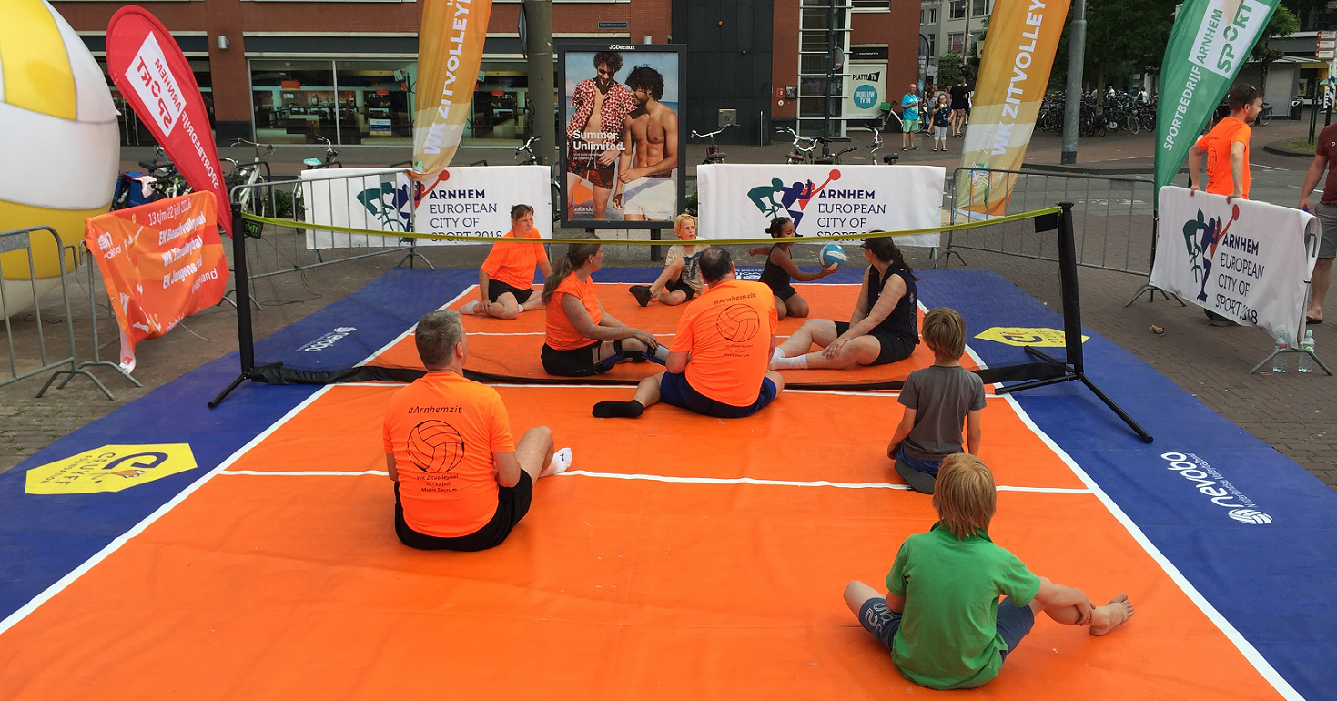 Promotie WK-zitvolleybal in Arnhem - Sonsbeek markt afbeelding nieuwsbericht Promotie WK-zitvolleybal in Arnhem - Sonsbeek markt afbeelding nieuwsbericht