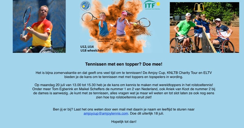 Kom jij Tennissen met Toppers? afbeelding nieuwsbericht