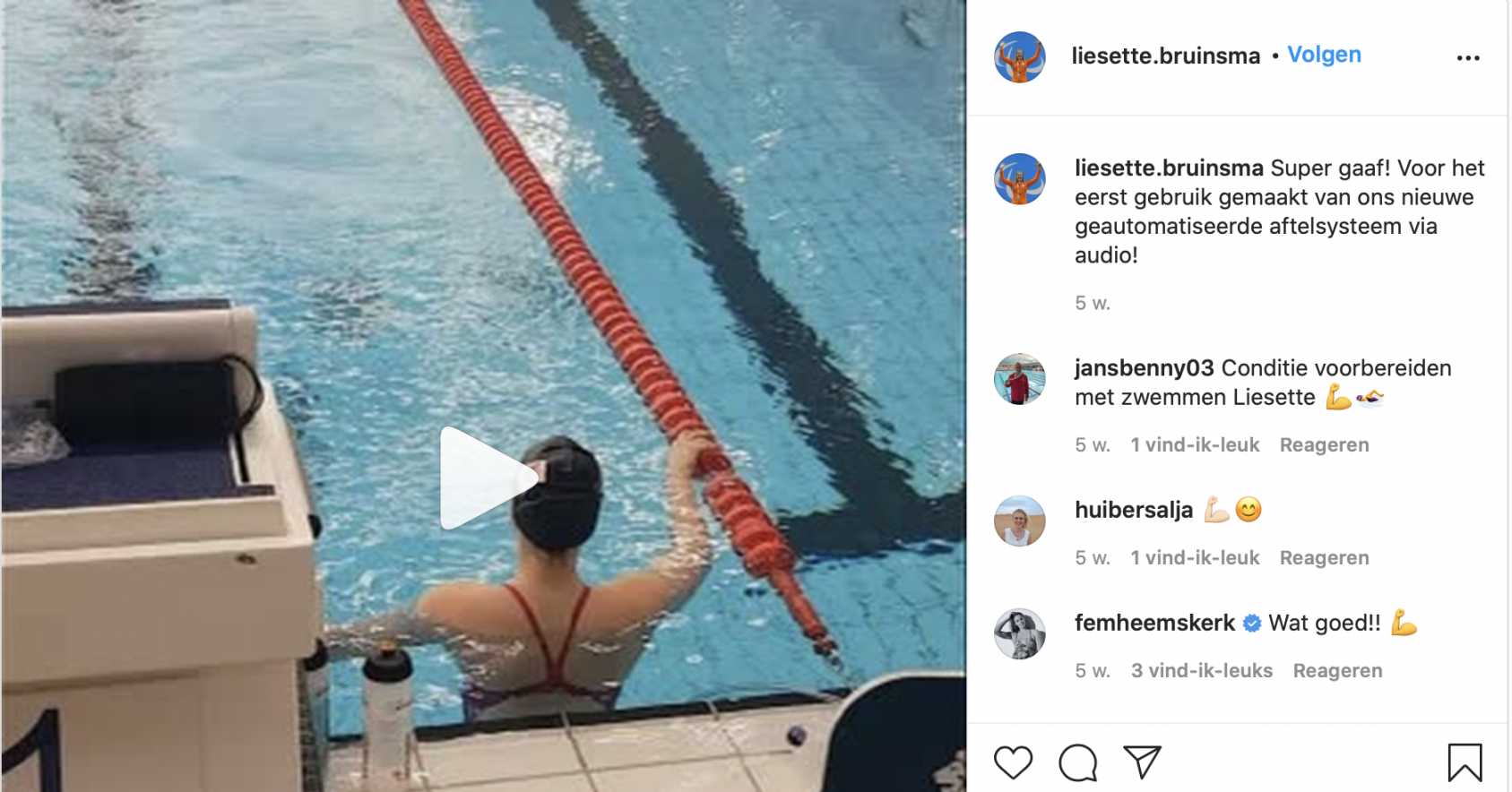 Blinde zwemster hoort klok aftellen in training afbeelding nieuwsbericht Blinde zwemster hoort klok aftellen in training afbeelding nieuwsbericht