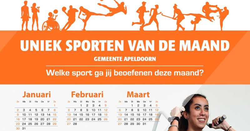 Nieuwe Uniek Sporten van de Maand kalender uit! afbeelding nieuwsbericht