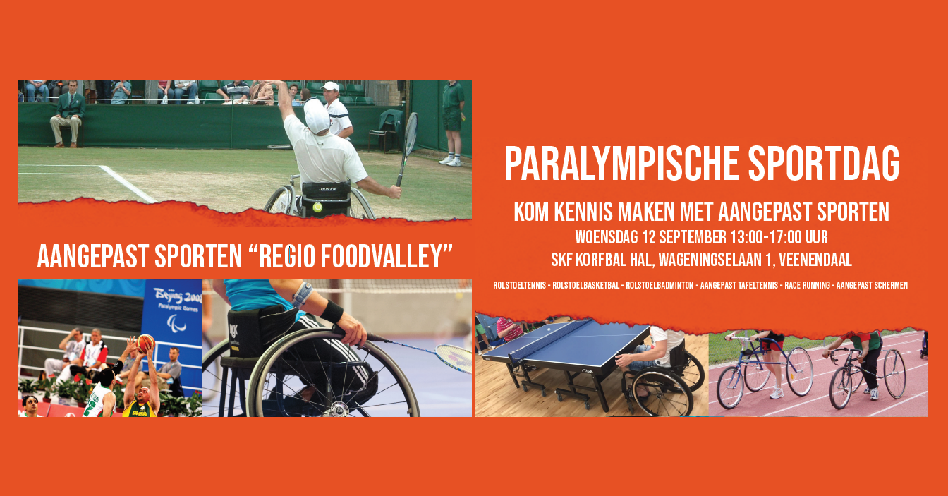 Woensdag 12 september Paralympische Sportdag te Veenendaal afbeelding nieuwsbericht Woensdag 12 september Paralympische Sportdag te Veenendaal afbeelding nieuwsbericht