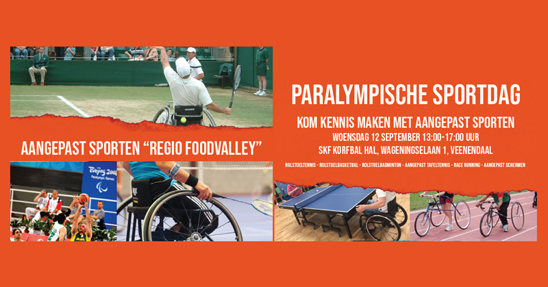 Woensdag 12 september Paralympische Sportdag te Veenendaal afbeelding nieuwsbericht