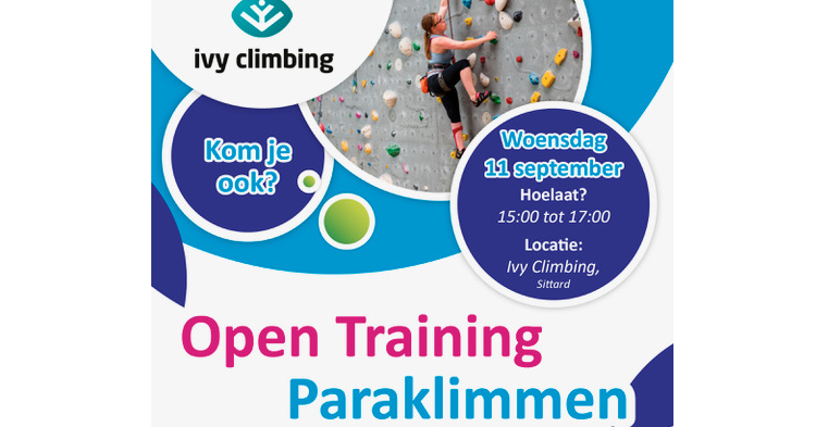 OPEN TRAINING PARAKLIMMEN afbeelding nieuwsbericht OPEN TRAINING PARAKLIMMEN afbeelding nieuwsbericht