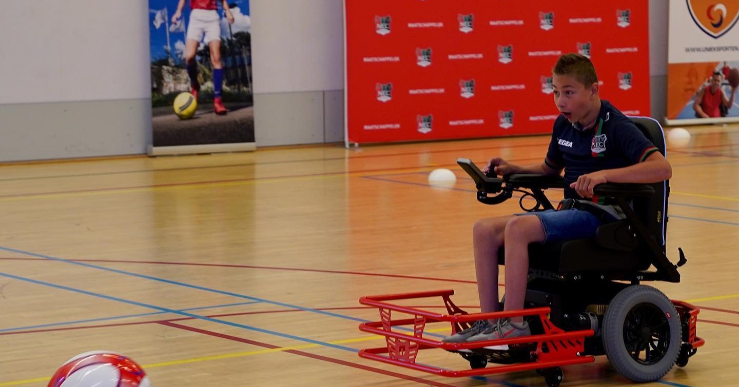Primeur in Nijmegen met Elektrisch Rolstoelvoetbal afbeelding nieuwsbericht Primeur in Nijmegen met Elektrisch Rolstoelvoetbal afbeelding nieuwsbericht