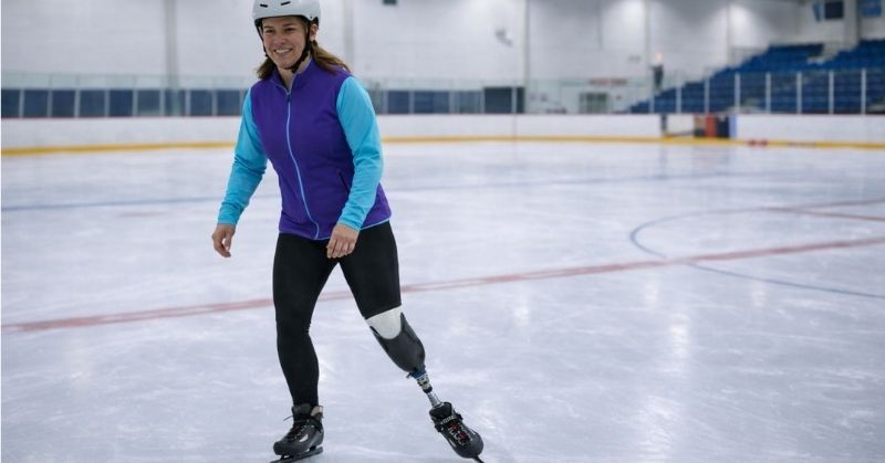 Kun je schaatsen met een beenprothese? De meeste mensen denken van niet. 