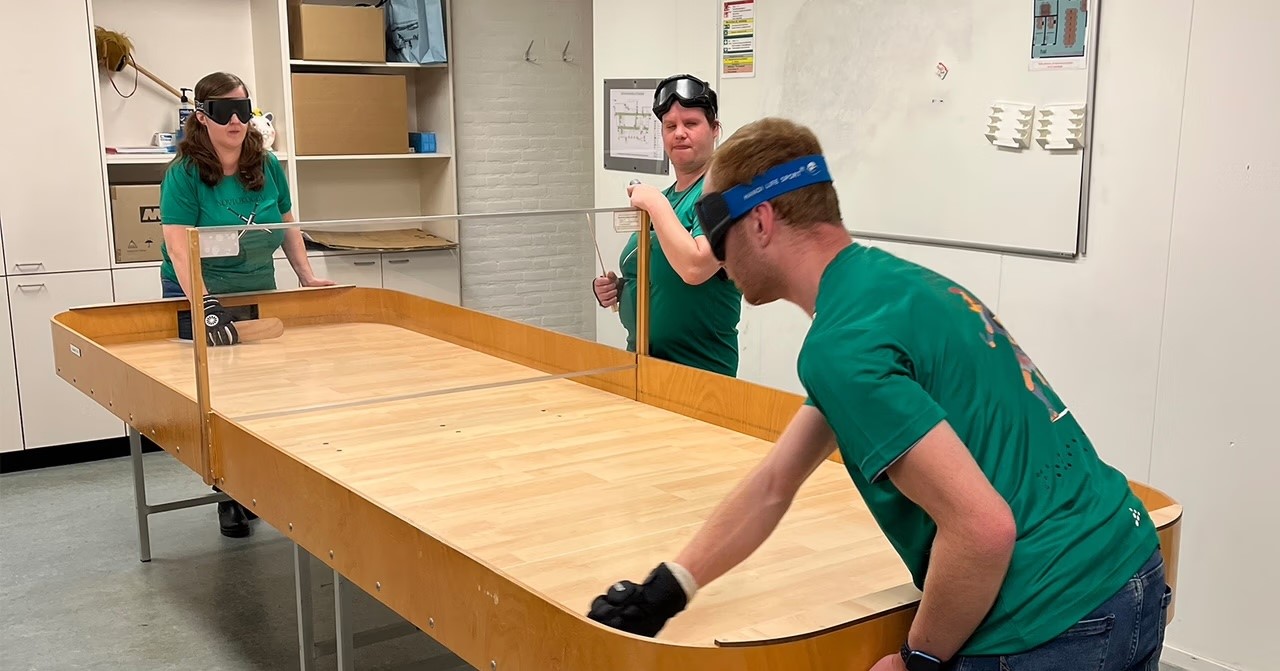 showdownspelers in actie