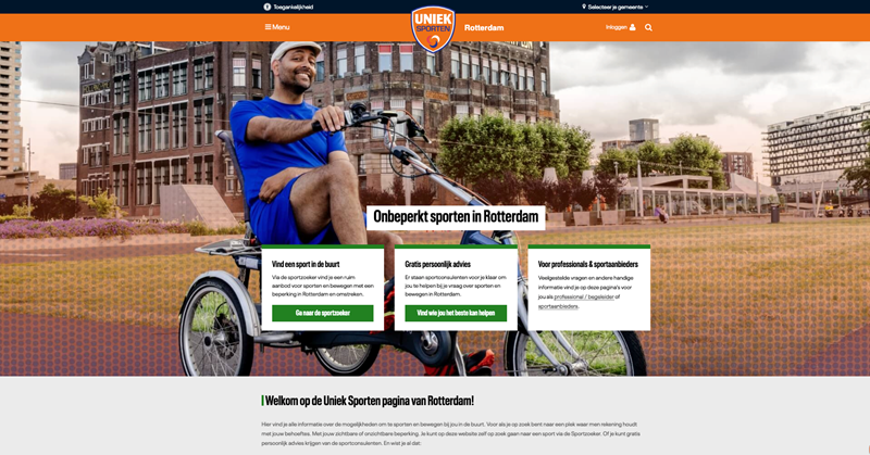 Uniek Sporten Rotterdam heeft nu eigen website afbeelding nieuwsbericht