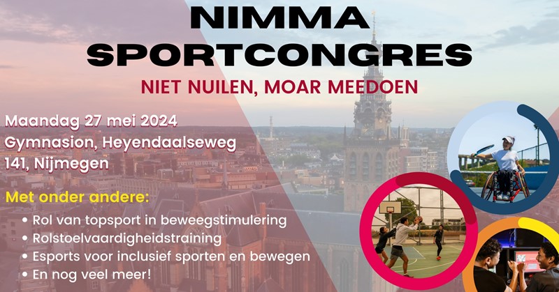 NIMMA Sportcongres: Niet nuilen, moar meedoen afbeelding nieuwsbericht
