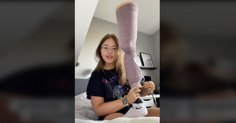 Laura vond zelf een manier om te sporten met haar prothese afbeelding nieuwsbericht