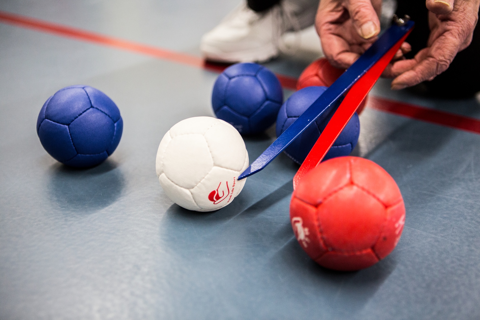 Boccia met een beperking Uniek Sporten